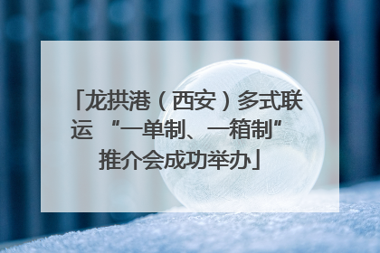 龙拱港（西安）多式联运 “一单制、一箱制” 推介会成功举办