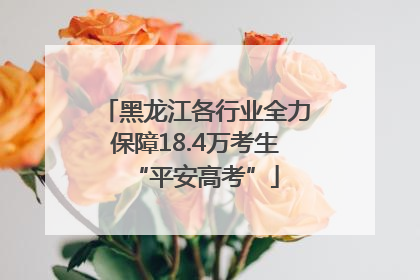黑龙江各行业全力保障18.4万考生“平安高考”