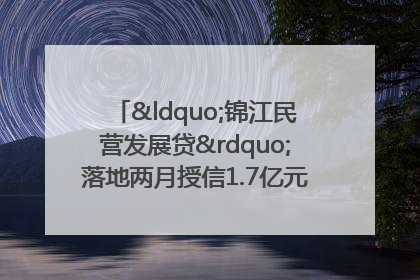 “锦江民营发展贷”落地两月授信1.7亿元，惠及118家民企