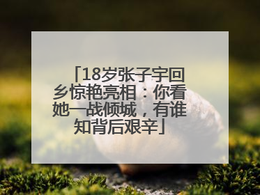 18岁张子宇回乡惊艳亮相：你看她一战倾城，有谁知背后艰辛