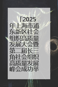 2025年上海市浦东新区社会组织高质量发展大会暨第二届长三角社会组织高质量发展峰会成功举办