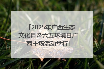 2025年广西生态文化月暨六五环境日广西主场活动举行