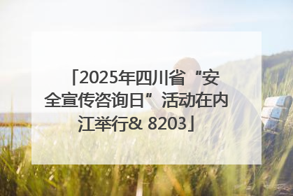 2025年四川省“安全宣传咨询日”活动在内江举行& 8203
