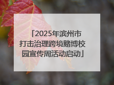 2025年滨州市打击治理跨境赌博校园宣传周活动启动