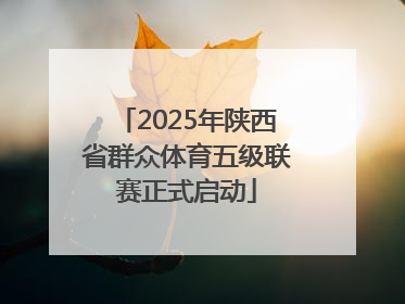 2025年陕西省群众体育五级联赛正式启动