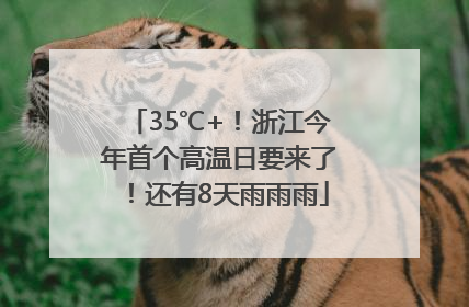 35℃+！浙江今年首个高温日要来了！还有8天雨雨雨