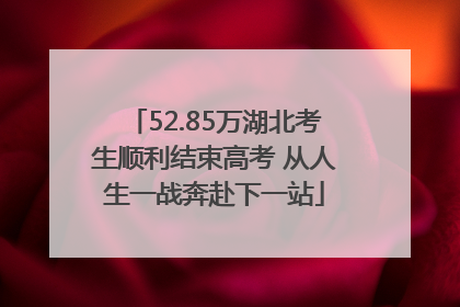 52.85万湖北考生顺利结束高考 从人生一战奔赴下一站
