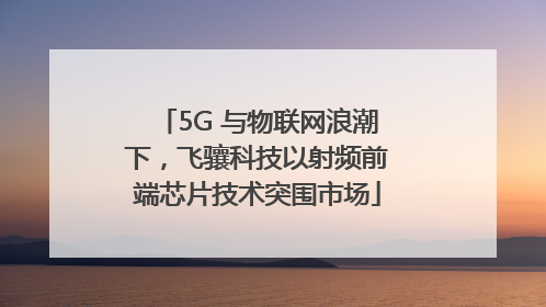 5G 与物联网浪潮下，飞骧科技以射频前端芯片技术突围市场