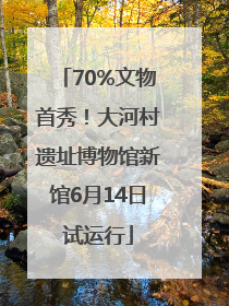 70%文物首秀！大河村遗址博物馆新馆6月14日试运行
