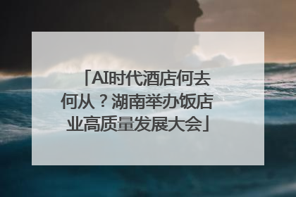 AI时代酒店何去何从？湖南举办饭店业高质量发展大会