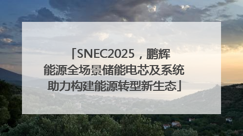 SNEC2025，鹏辉能源全场景储能电芯及系统助力构建能源转型新生态